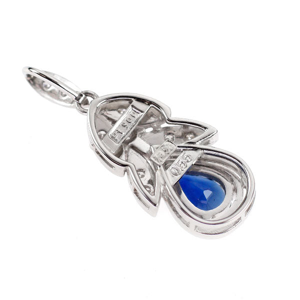 和光 Pt900 サファイア ダイヤモンド ペンダントトップ 0.55ct