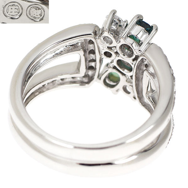 三越 希少 Pt900 アレキサンドライト ダイヤモンド リング 0.56ct D0.65ct