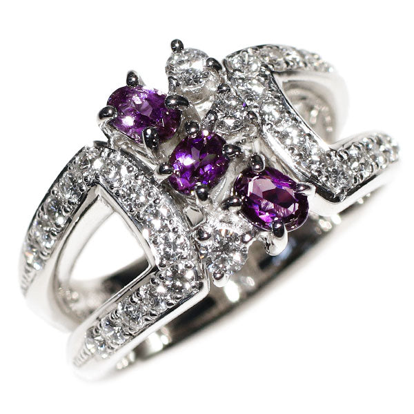 三越 希少 Pt900 アレキサンドライト ダイヤモンド リング 0.56ct D0.65ct
