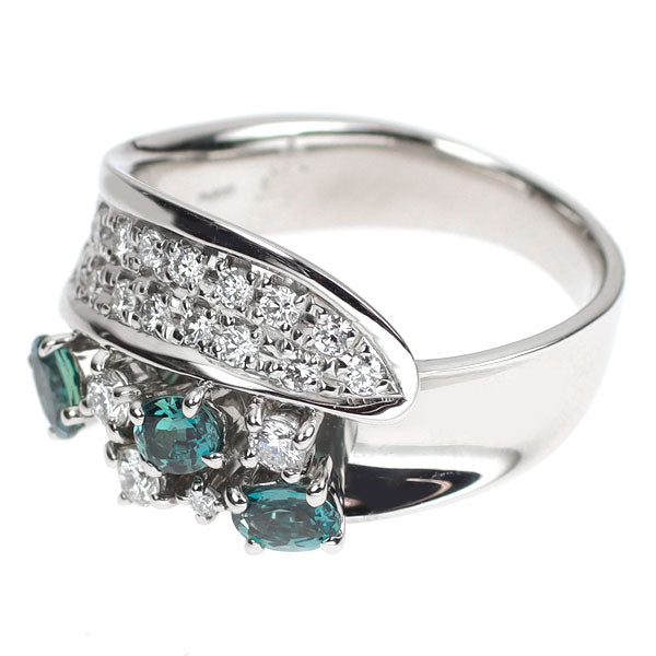 天空 希少 Pt900 アレキサンドライト ダイヤモンド リング 0.75ct D0.52ct
