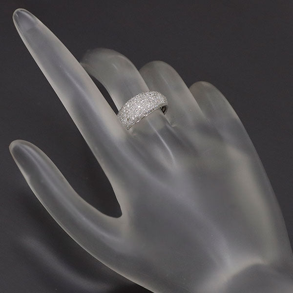 K18WG シングルカット ダイヤモンド リング 1.00ct マイクロパヴェ