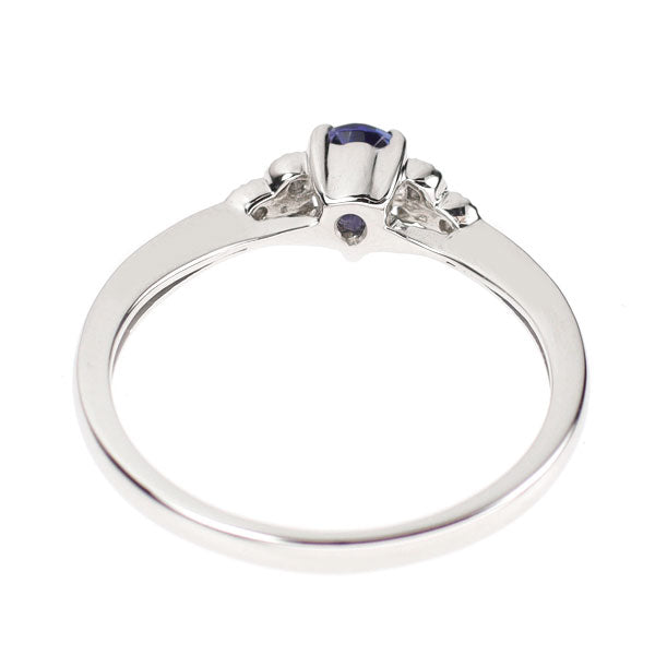 新品 希少 Pt950 アメリカ サンベニト産ベニトアイト ダイヤモンド リング 0.285ct D0.04ct【エスコレ】