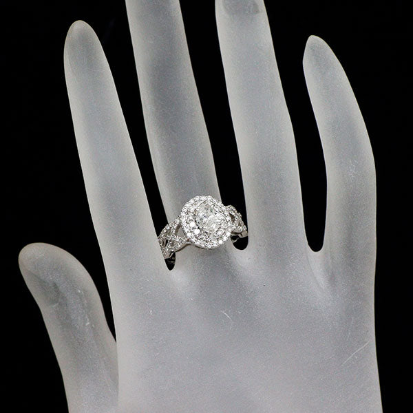 Pt950 マーキス ダイヤモンド リング 1.026ct D0.77ct