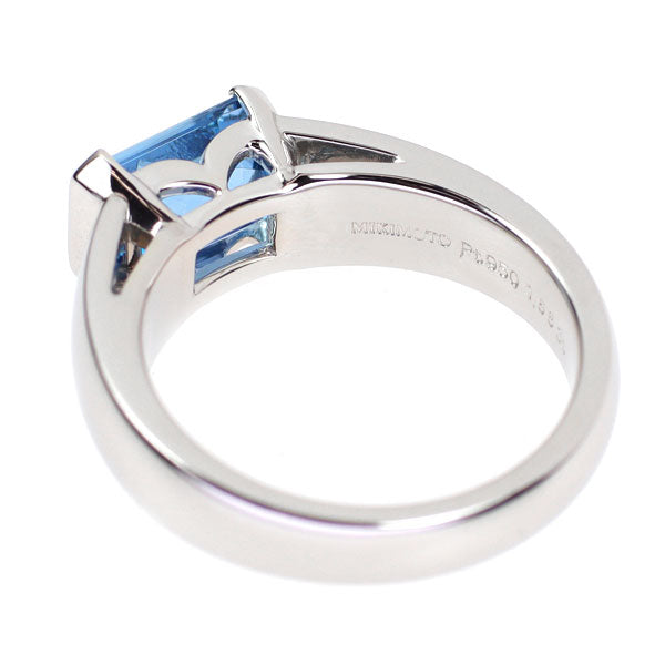 ミキモト Pt950 サンタマリア アクアマリン リング 1.56ct 《セルビー  