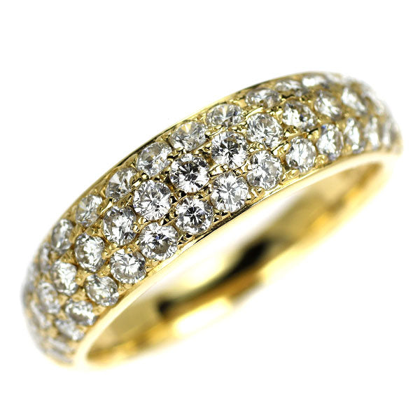 モニッケンダム K18YG ダイヤモンド リング 1.05ct パヴェ