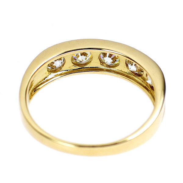 K18YG ダイヤモンド リング 1.00ct 一文字