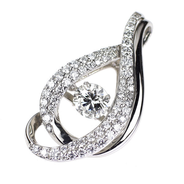 Pt900 ダイヤモンド ペンダントトップ 0.756ct D0.65ct