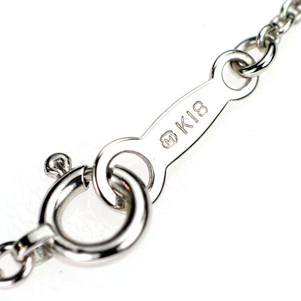 ミキモト K18WG ロゼンジシェイプ グロッシュラーガーネット アクアマリン ダイヤモンド ネックレス 3.18ct 2.05ct D1.22ct 《セルビー銀座店》【中古】
