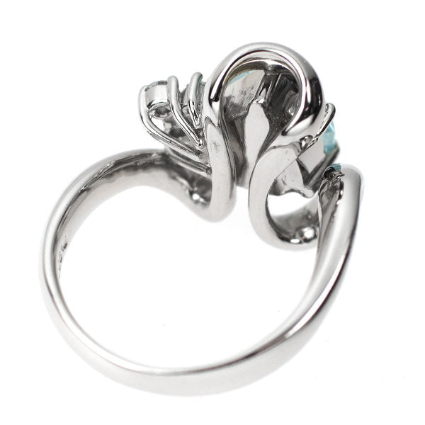 Pt900 モザンビーク産 パライバトルマリン ダイヤモンド リング 2.724ct D0.13ct