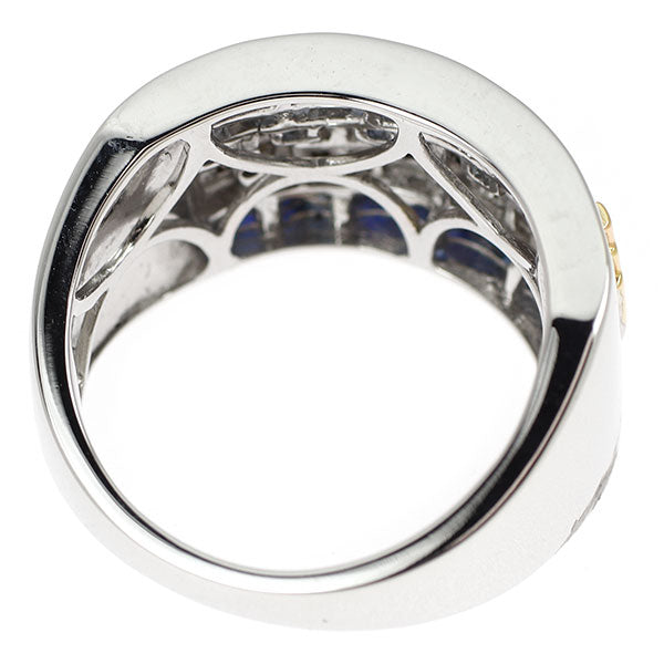 K18YG/WG/PG サファイア ダイヤモンド リング 1.43ct D0.22ct