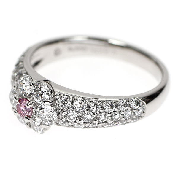 モニッケンダム 希少 Pt900 天然ピンクダイヤモンド リング 0.095ct FIPP SI2 D1.16ct フラワー