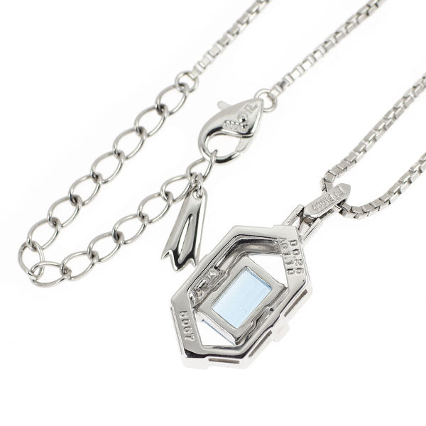 ポーラ Pt900 アクアマリン ダイヤモンド ペンダントネックレス 1.10ct D0.26ct