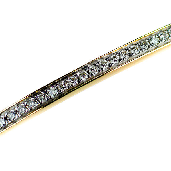 K18YG/WG ダイヤモンド バングル 0.45ct