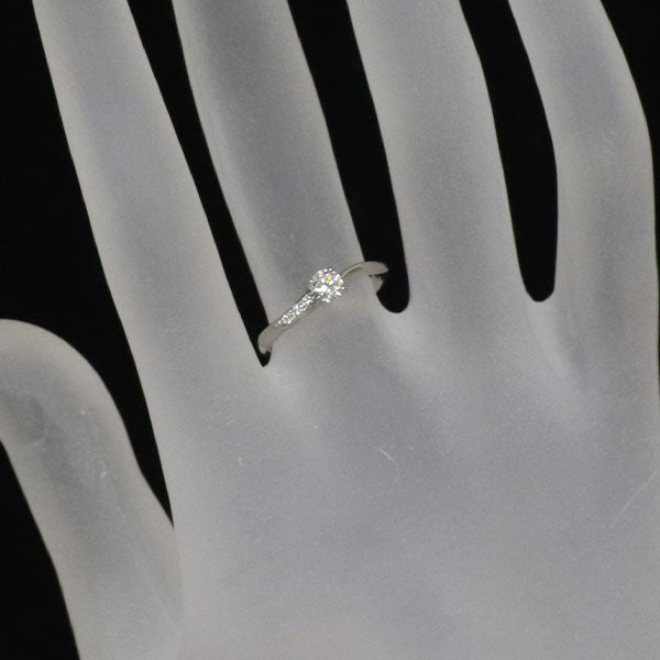 俄 Pt950 ダイヤモンド リング 0.20ct F VS1 3EX 唐花