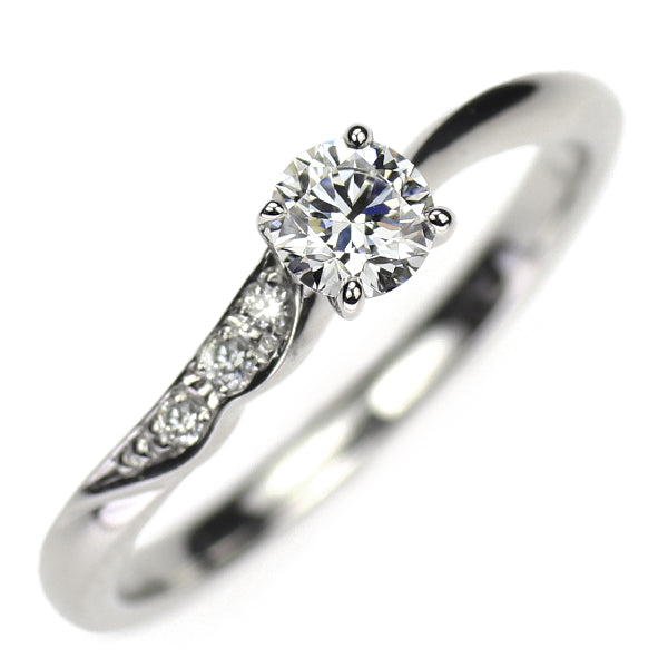 俄 Pt950 ダイヤモンド リング 0.20ct F VS1 3EX 唐花