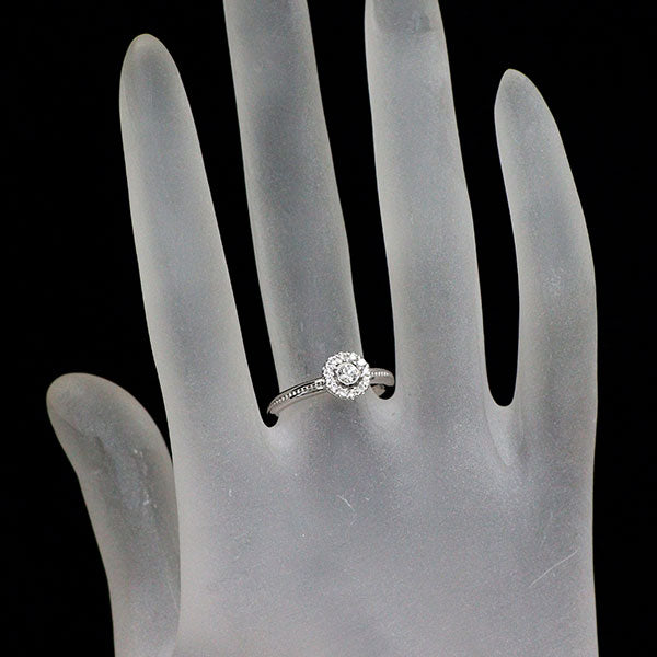 wish upon a star K18WG ダイヤモンド リング 0.106ct D0.10ct