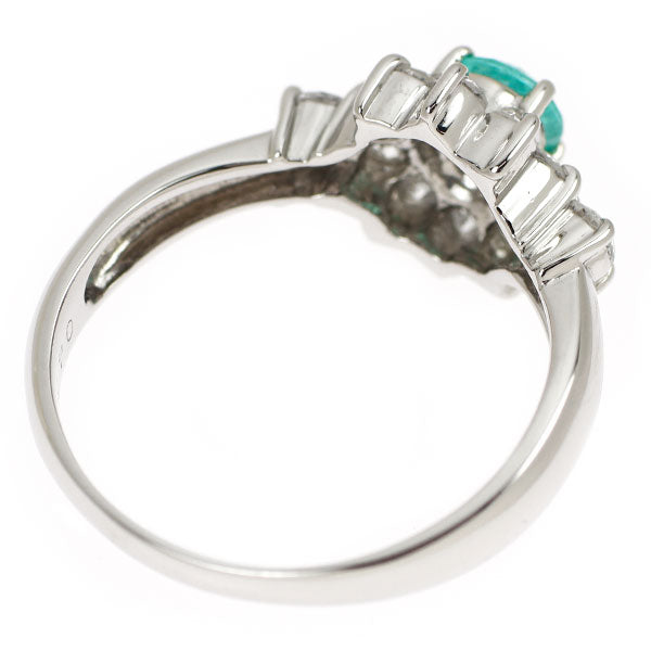 Pt900 ブラジル産 パライバトルマリン ダイヤモンド リング 0.46ct D0.51ct