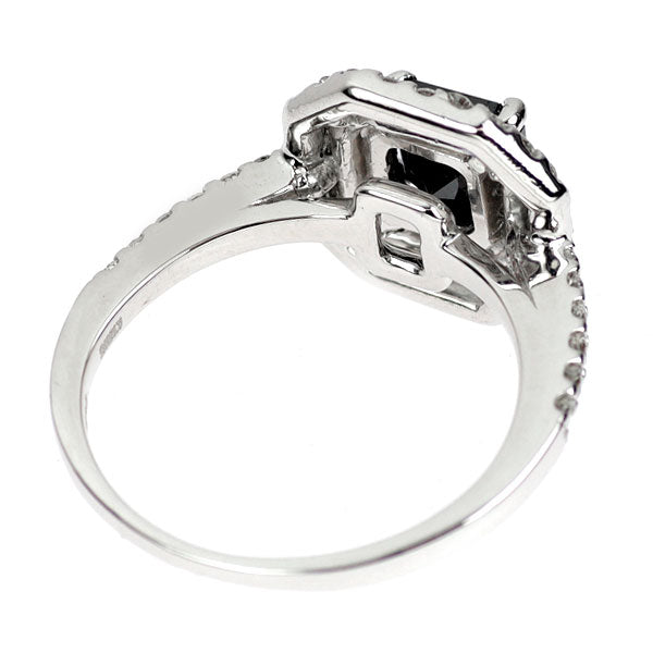 K18WG ブラック/カラーレス ダイヤモンド リング 1.20ct D0.63ct
