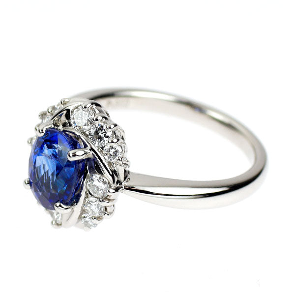 Pt900 サファイア ダイヤモンド リング 2.25ct D0.54ct