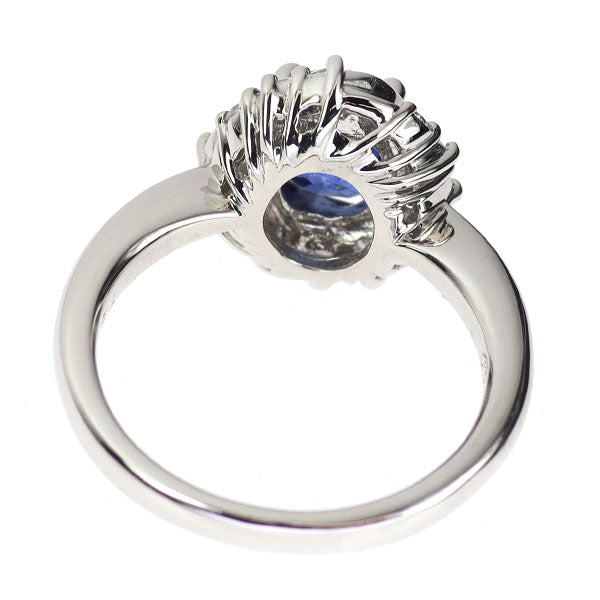 Pt900 サファイア ダイヤモンド リング 2.25ct D0.54ct