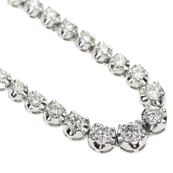 Pt850 ダイヤモンド テニス ネックレス 3.00ct