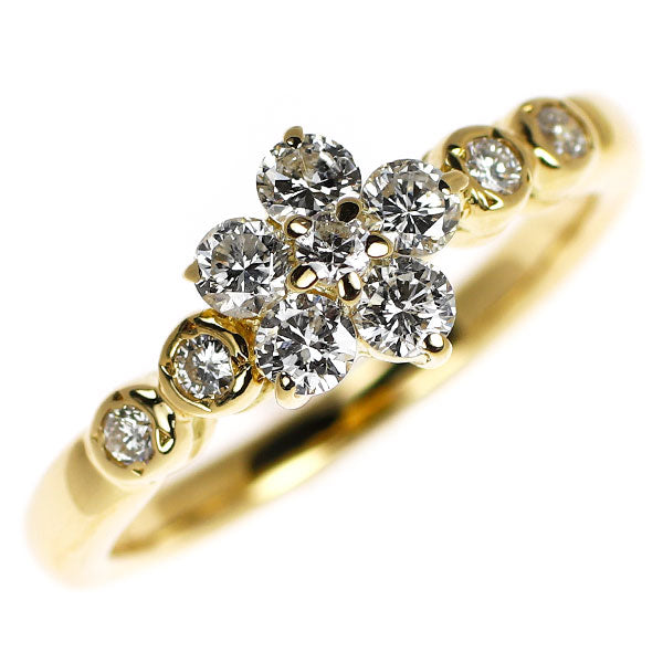 K18YG ダイヤモンド リング 0.51ct フラワー