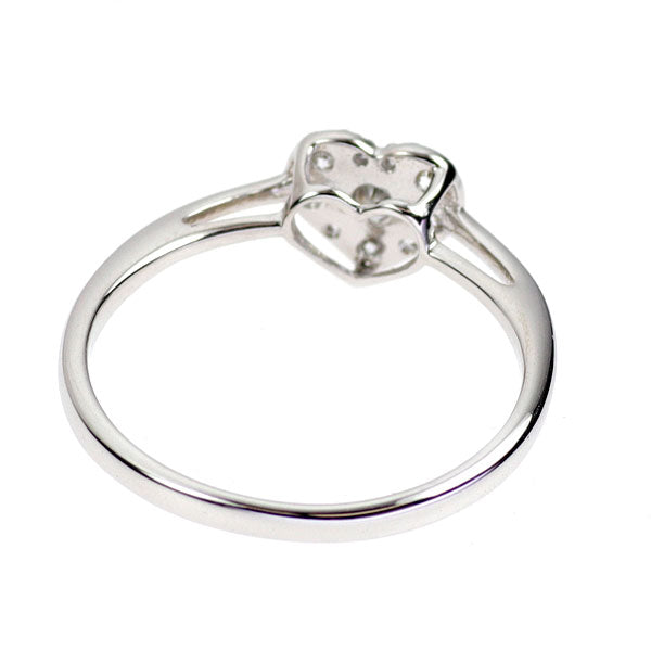 K18WG ダイヤモンド リング 0.30ct ハート