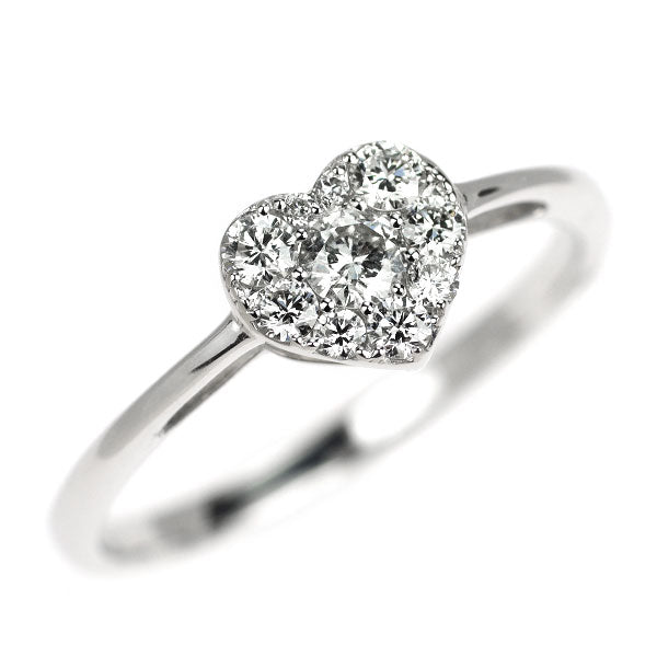 K18WG ダイヤモンド リング 0.30ct ハート