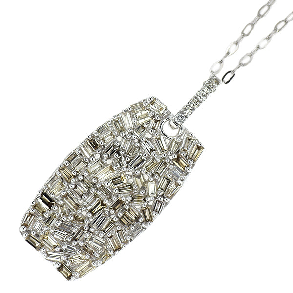 K18WG ダイヤモンド ペンダントネックレス 0.80ct