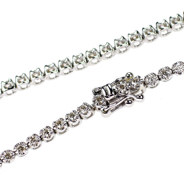 K18WG ダイヤモンド ブレスレット 1.00ct テニス