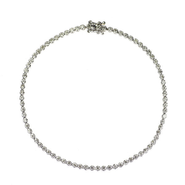 K18WG ダイヤモンド ブレスレット 1.00ct テニス