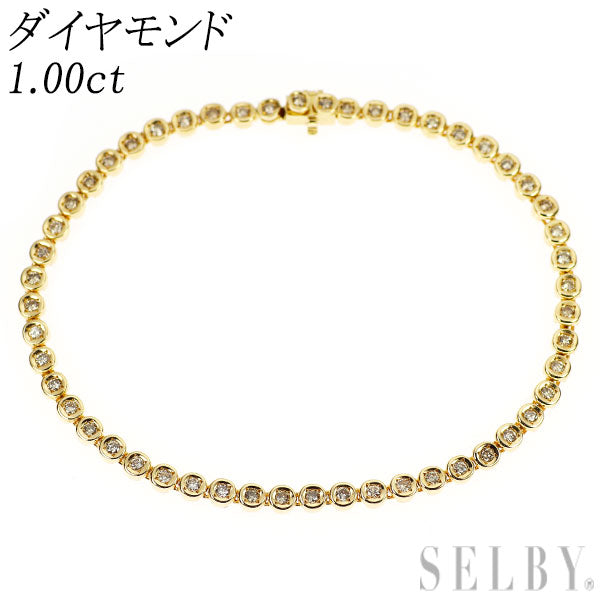 K18YG ダイヤモンド テニス ブレスレット 1.00ct