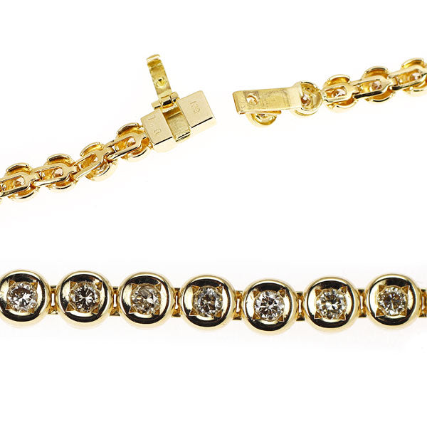 K18YG ダイヤモンド テニス ブレスレット 1.00ct