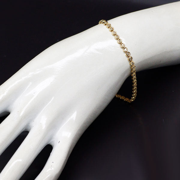 K18YG ダイヤモンド テニス ブレスレット 1.00ct