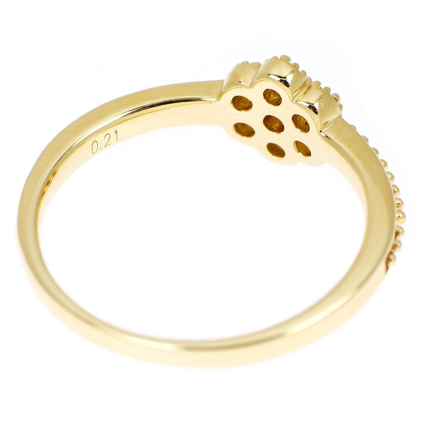 K18YG ダイヤモンド リング 0.21ct フラワー