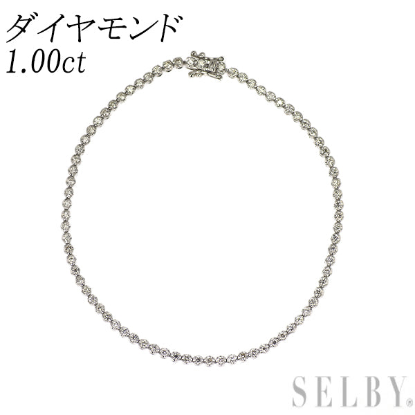 K18WG ダイヤモンド 1.00ct テニスブレスレット K18WG ダイヤモンド ブレスレット 1.00ct テニス — セルビーオンライン