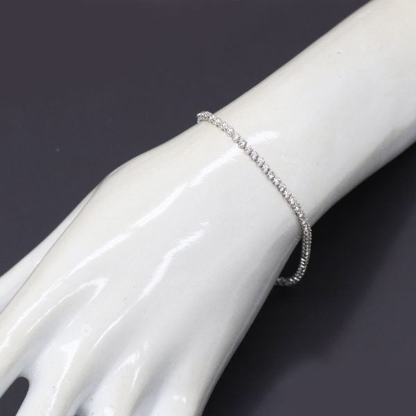 K18WG ダイヤモンド ブレスレット 1.00ct テニス