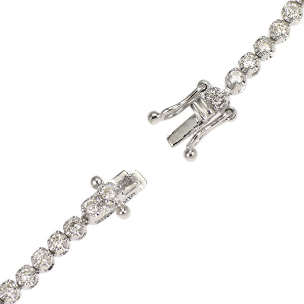 K18WG ダイヤモンド ブレスレット 1.00ct テニス — セルビーオンライン