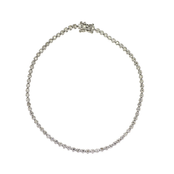 K18WG ダイヤモンド ブレスレット 1.00ct テニス