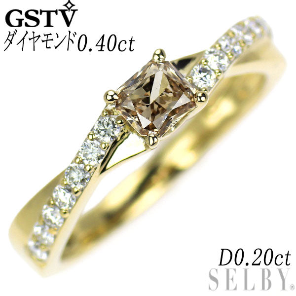 GSTV K18YG ダイヤモンド リング 0.40ct D0.20ct