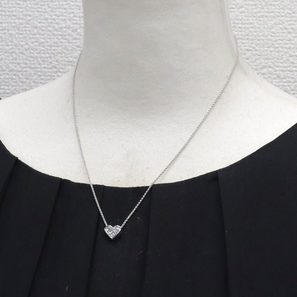ブルガリ K18WG ダイヤモンド ペンダントネックレス クオーレ Lサイズ