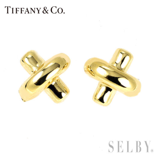 ティファニー K18YG ピアス クロスステッチ — セルビーオンラインストア