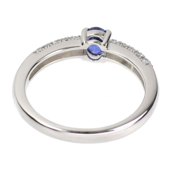 Pt900 ロイヤルブルーサファイア ダイヤモンド リング 0.39ct D0.17ct