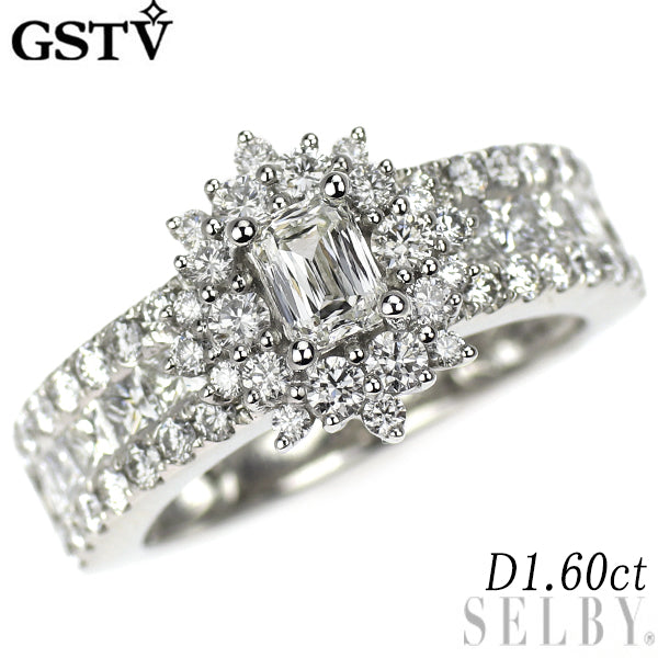 GSTV Pt950 クリスカット ダイヤモンド リング 1.60ct