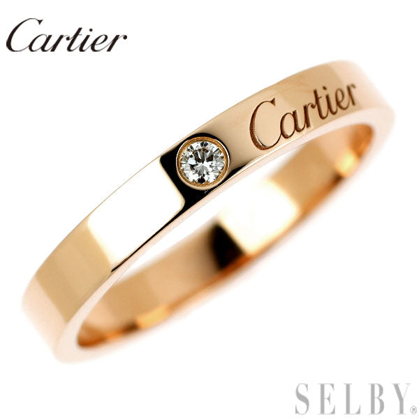 K18 ダイヤモンド リング 55 カルティエ K18PG ダイヤモンド リング C