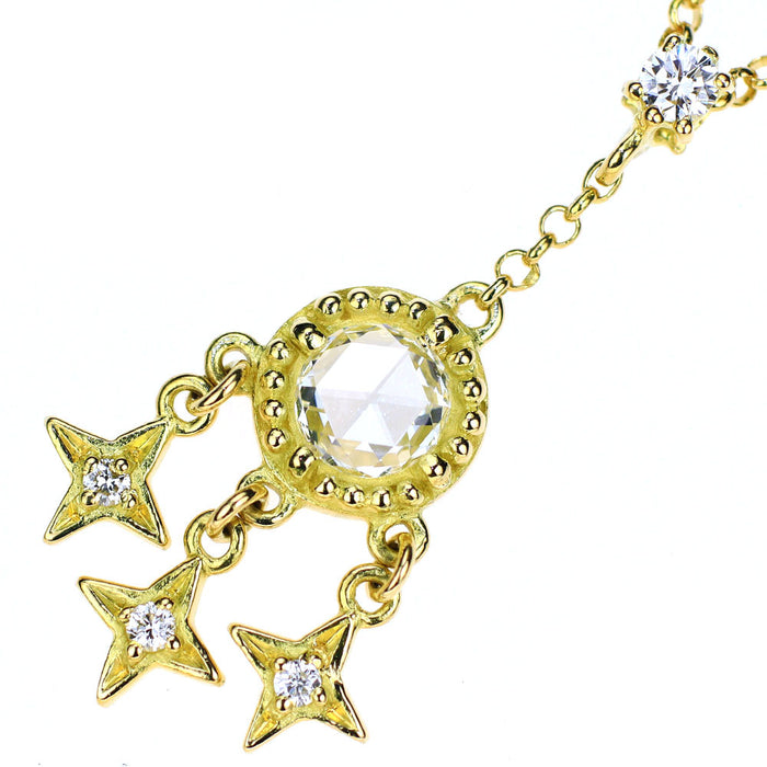 アーカー K18YG ダイヤモンド ペンダントネックレス 0.15ct