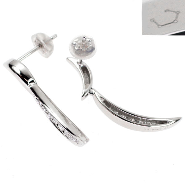 星の砂 K18WG ダイヤモンド ピアス 0.22ct
