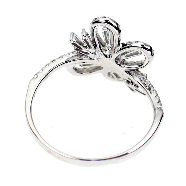 K18WG ダイヤモンド リング 0.58ct フラワー