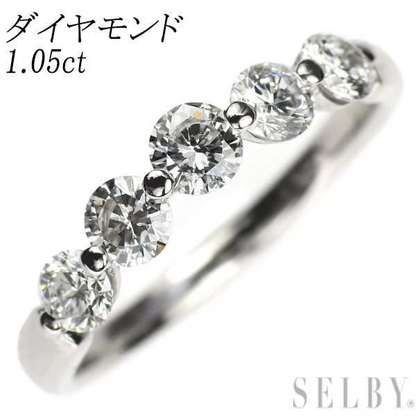 Pt900 ダイヤモンド リング 1.05ct 一文字