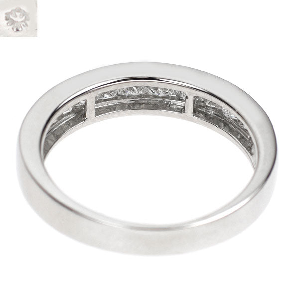 カナディアンダイヤモンド Pt950 プリンセスカット ダイヤモンド リング 1.00ct ハーフエタニティ